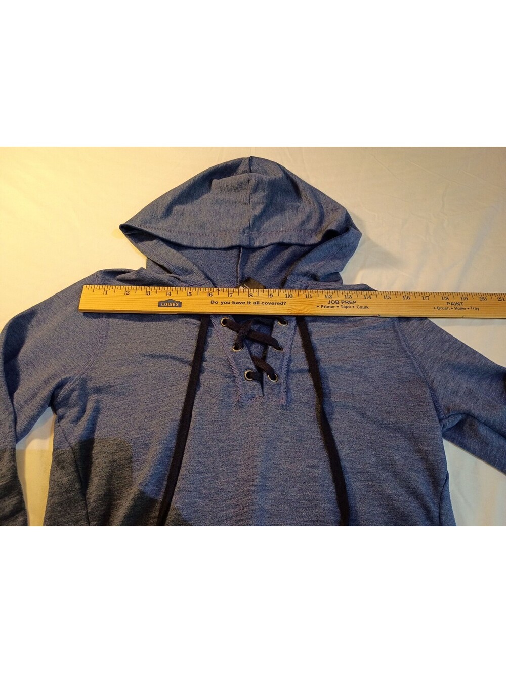Reebok Women's Blue Lace-Up Hoodie Sweatshirt XS - Picture 5 of 10